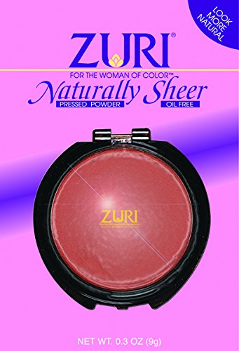 Zuri Naturally Sheer Pressed Powder - Brown, Lightweight, Flawless Finish Makeup