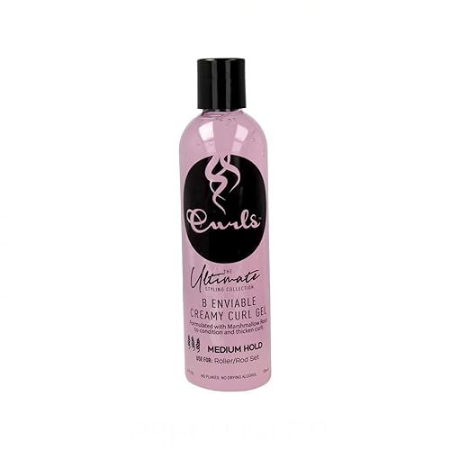 Curls Enviable Creamy Curl Gel, Medium Hold, 8 Oz, Pink - Ultimate Styling Collection