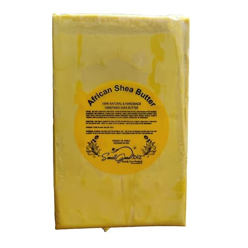 Smellgood Raw Unrefined Yellow Shea Butter 10 Lb - Premium Quality From Ghana