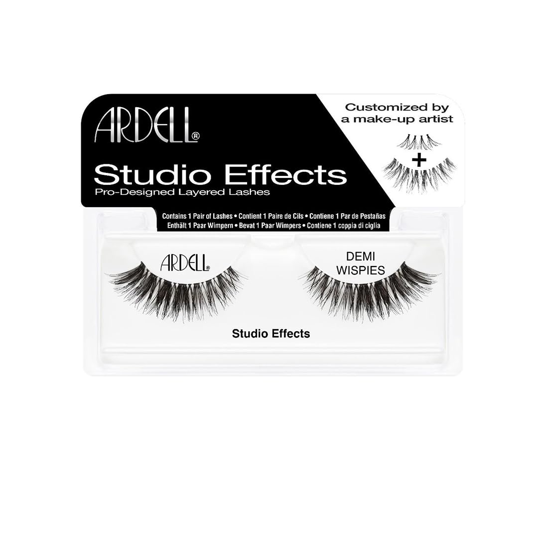 Ardell Studio Effects Demi Wispies Lashes With Free Duo Glue - Natural Look, Easy Application