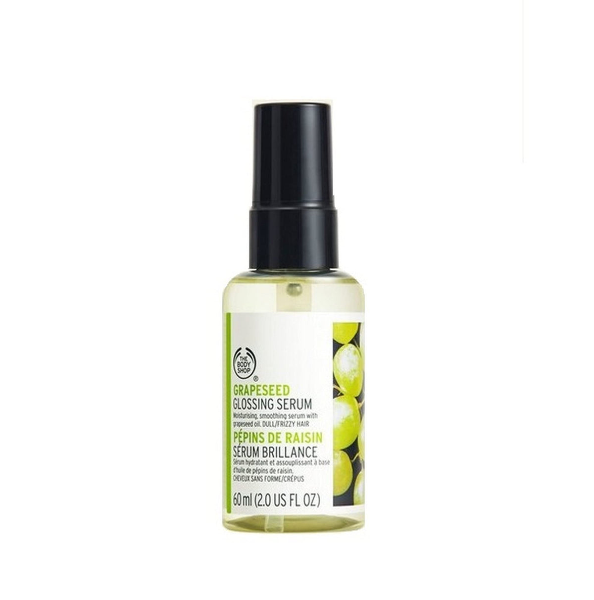 The Body Shop Grapeseed Glossing Serum - 2.5 Fl Oz, Clear Hair Shine Treatment