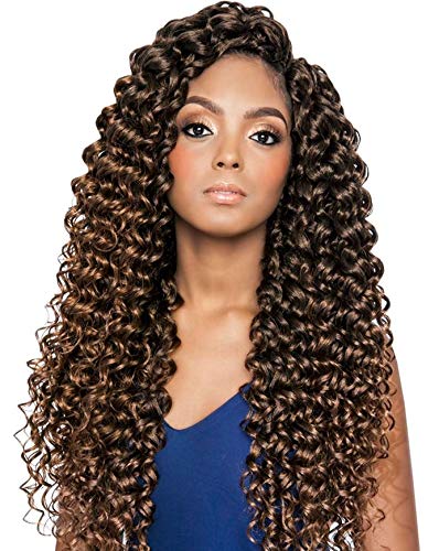 Mane Concept (6 Pack) Afri Naptural Caribbean Crochet Braid - Cbp05 Water Fall 18&quot; Brown