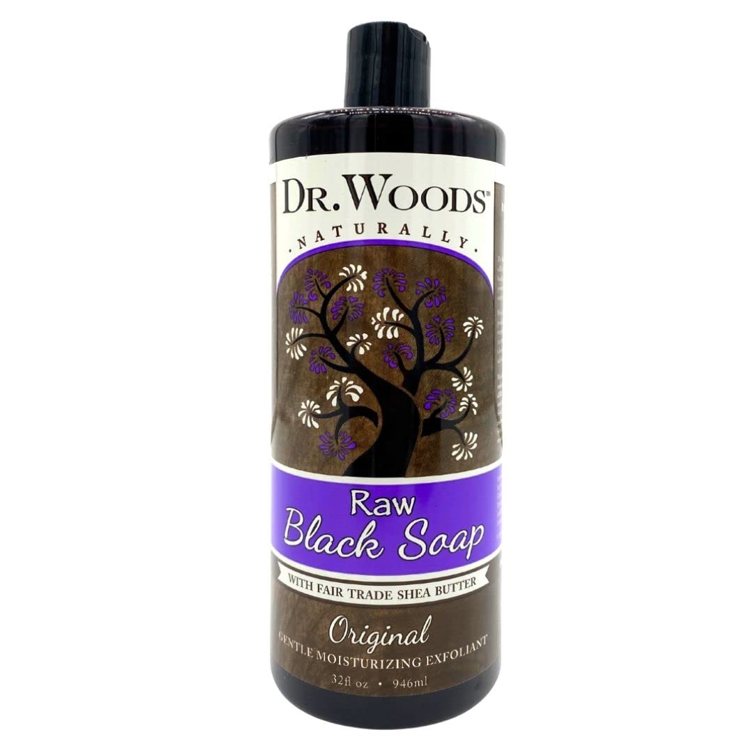 Dr. Woods African Raw Black Vegan Body Wash With Organic Shea Butter, 32 Fl Oz