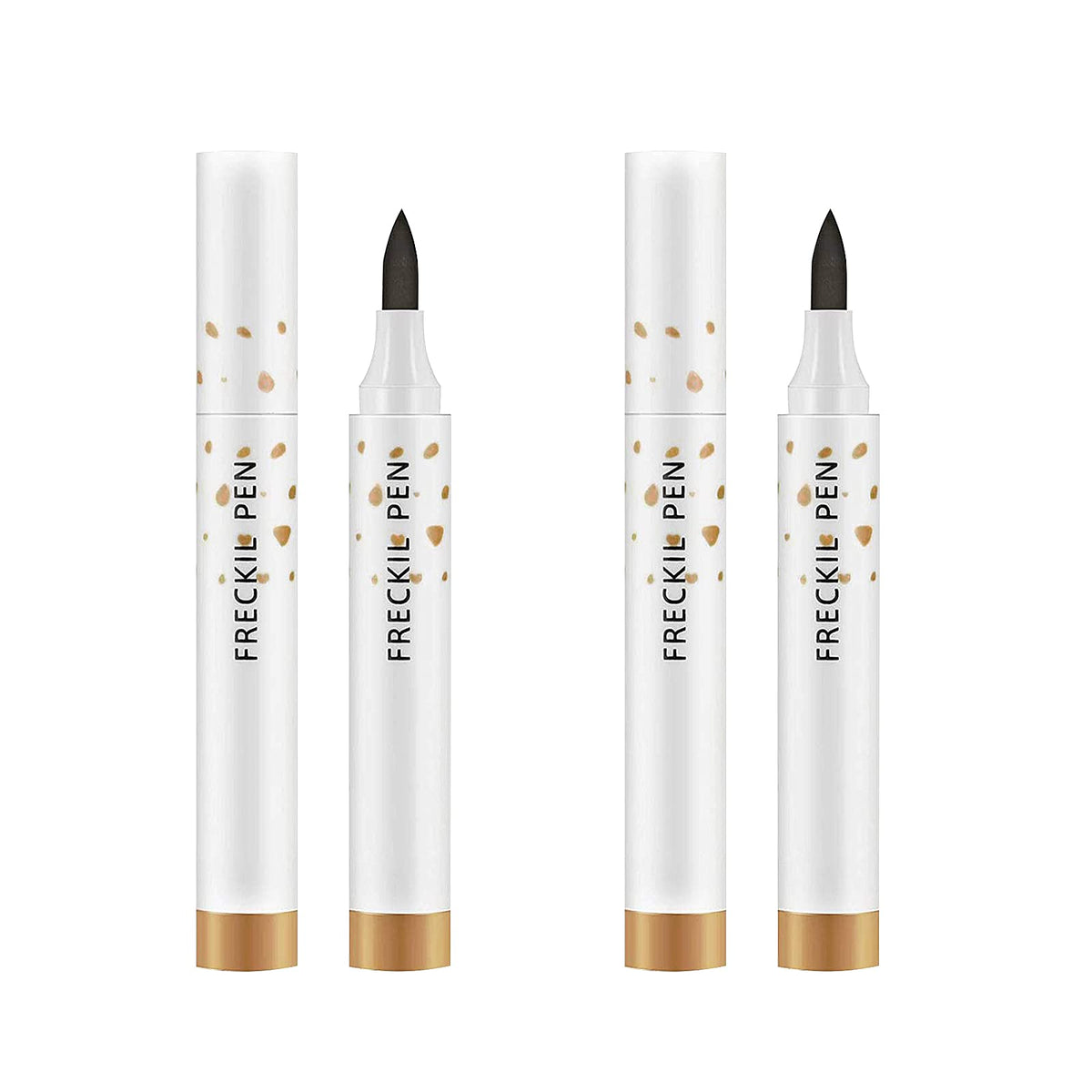 Lokfar Freckle Pen Set - 2 Pcs Natural Fake Freckles Makeup - Waterproof Light Brown Dot Pen