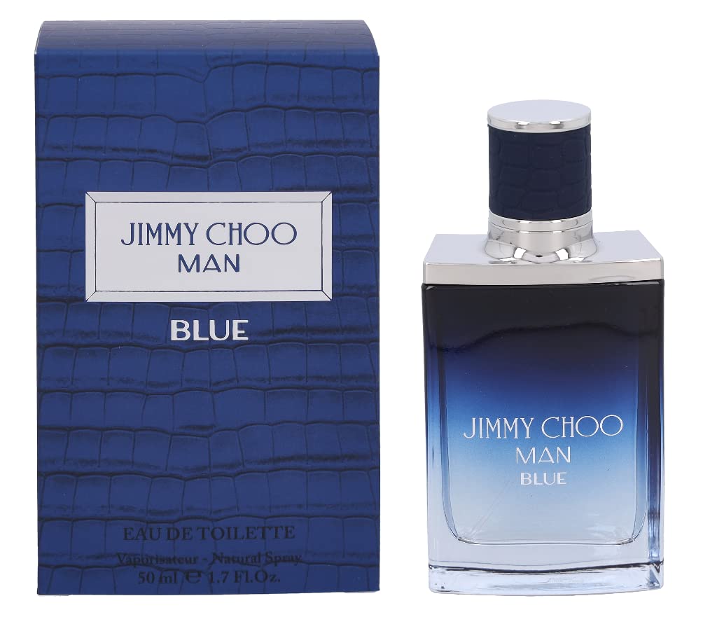 Jimmy Choo Man Blue Eau De Toilette - Long Lasting Fragrance With Notes Of Black Pepper, Cypress & Vanilla Bean - Leathery & Woody - 1.7 Fl. Oz.