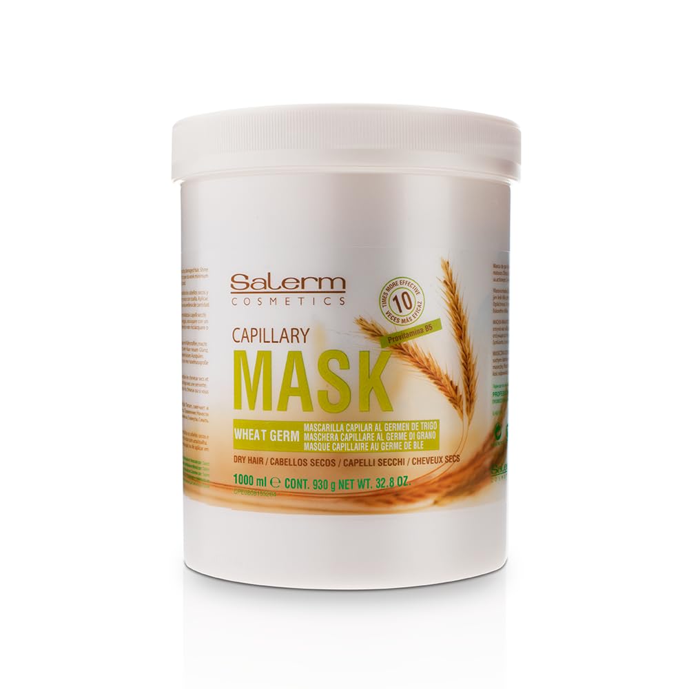 Salerm Nourishing Hair Mask 1000ml - Deep Hydration for Dry, Damaged Hair - Shine & Strengthen