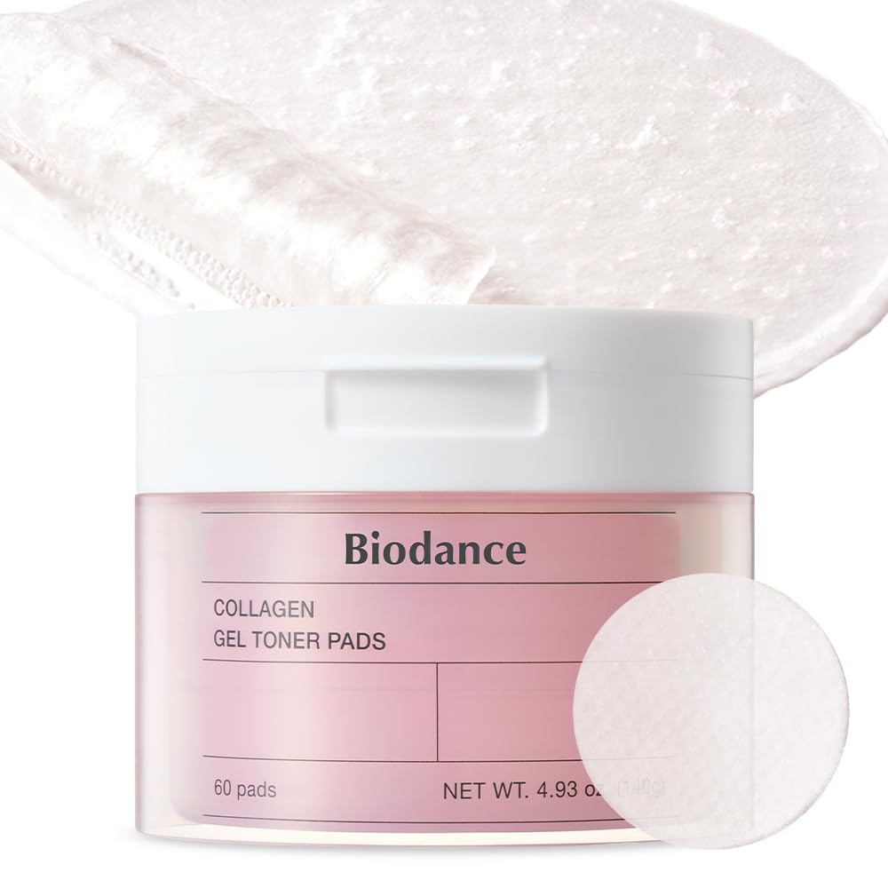 Biodance Collagen Gel Toner Pads - Pore Perfecting, Elasticity Boosting, 60 Pads For Sensitive Skin