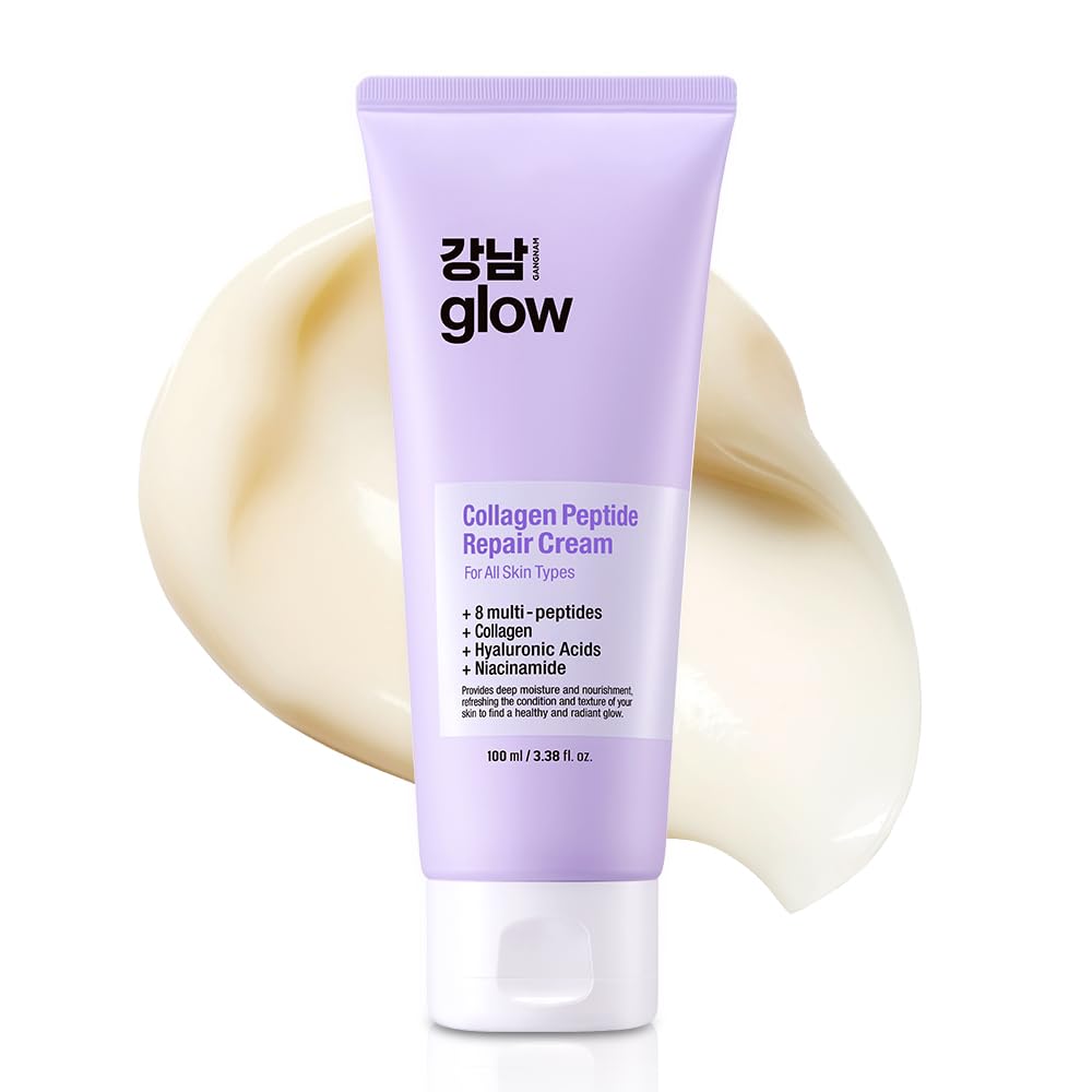 Gangnam Glow Collagen Peptide Repair Cream - Moisturizer With Niacinamide & Retinol, 3.38 Fl