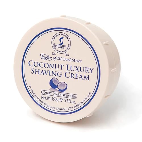 Taylor Of Old Bond Street Coconut Shaving Cream Bowl, 5.3 Ounce - Premium Shaving Experience