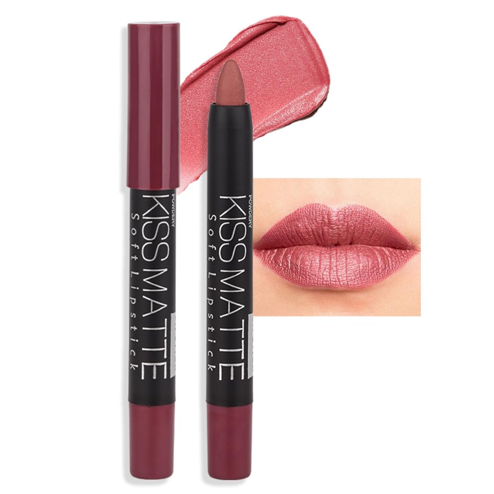 Bingbrush Matte Lipstick Set - Waterproof Velvet Lip Crayon, Longwear Lip Stain (01#)