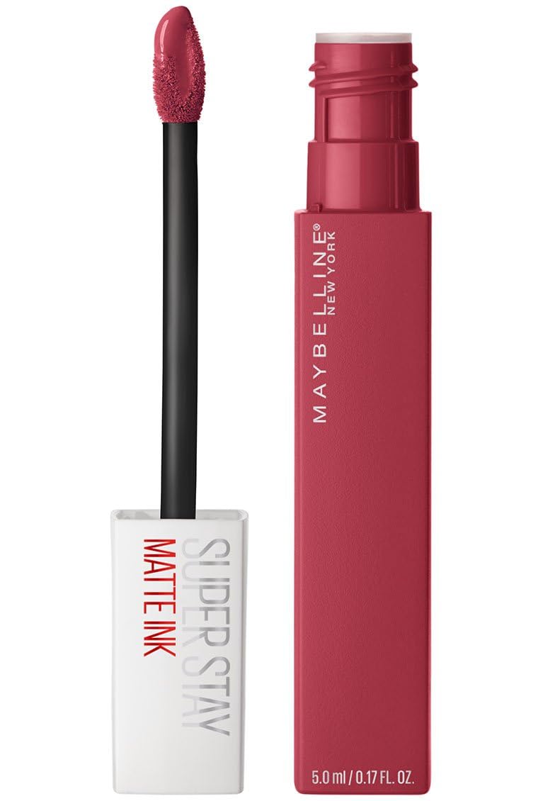 Maybelline Super Stay Matte Ink Liquid Lipstick, Ruler Deep Cranberry, 16H Wear, 0.17 Fl Oz