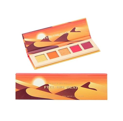 Kara Beauty Vegan 5-Shade Multi-Finish Palette - Feel The Heat, 0.19 Oz