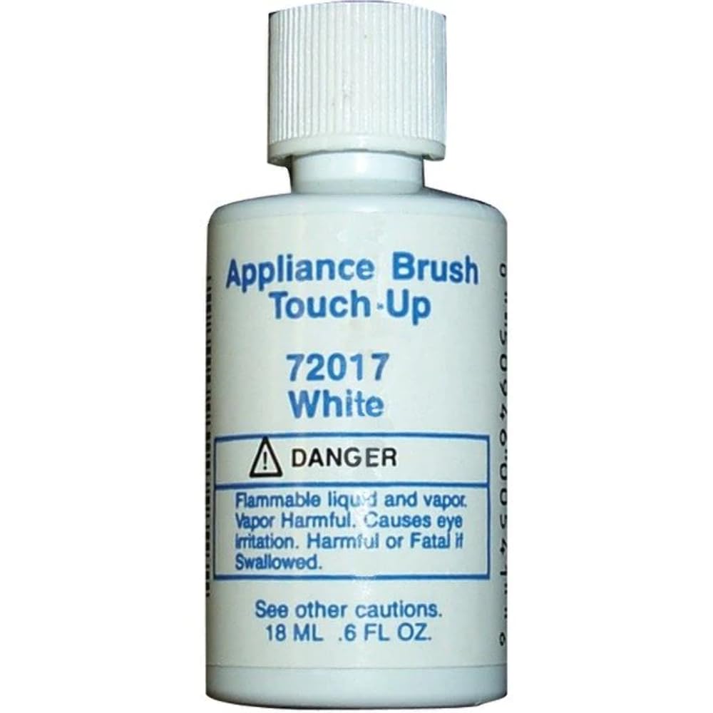 No Logo 72030 Appliance Brush Touch-Up Paint - White, 1 Count, Plastic