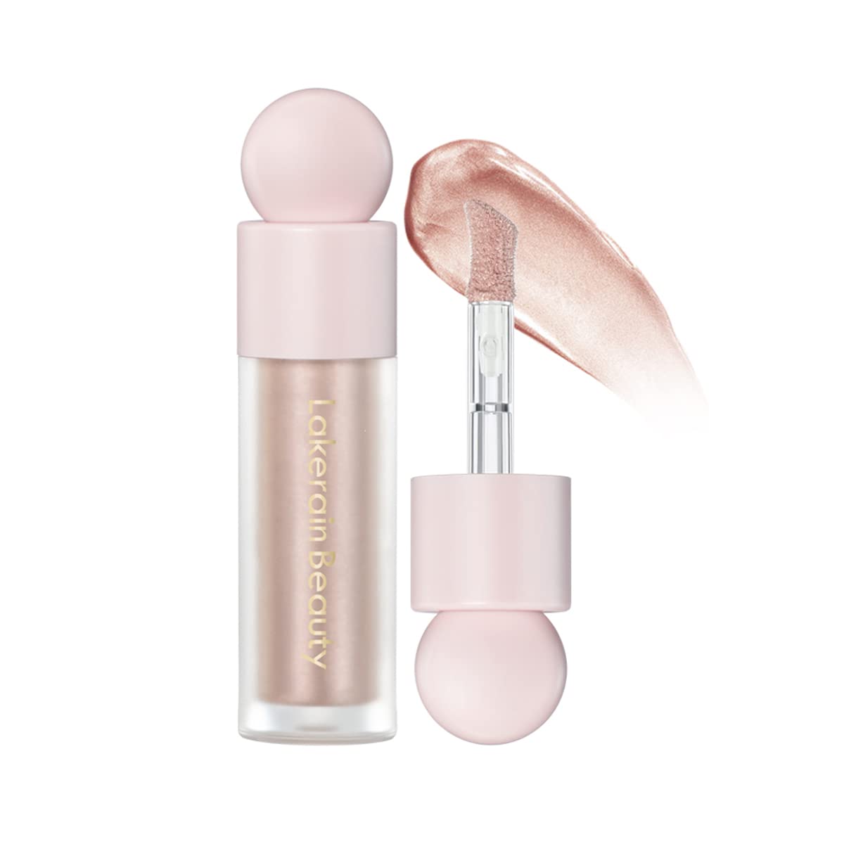 Rilimioo Liquid Highlighter, Waterproof Glotion, Silky Smooth Glitter Stick, #3 Rose Gold