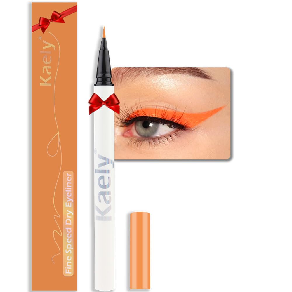 Evpct Orange Waterproof Liquid Eyeliner Set - Ultra-Fine, Long Lasting, Quick Dry, 1 Count