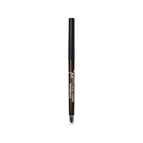 Covergirl Perfect Point Plus Ink Gel Eye Pencil, Shimmering Brown, Long-Wearing Vegan Formula