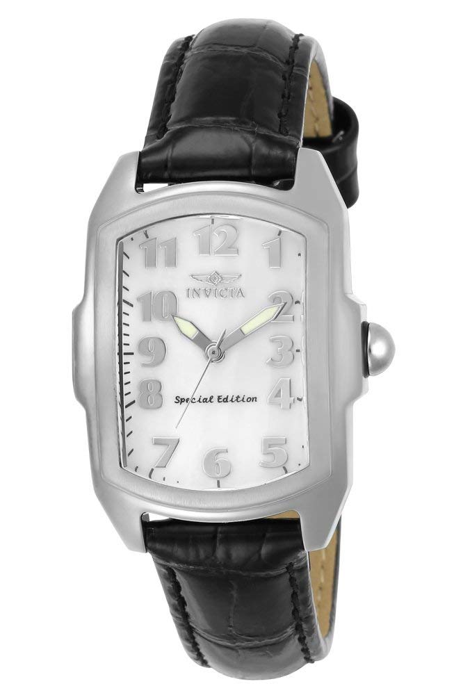 Invicta Women'S 5168 Baby Lupah Mother-Of-Pearl Dial Leather Watch Set - Black/White