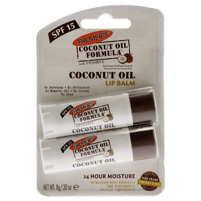 Palmer'S Coconut Oil Lip Balm Spf 15 Duo - Moisturizing & Protecting, 2 Count