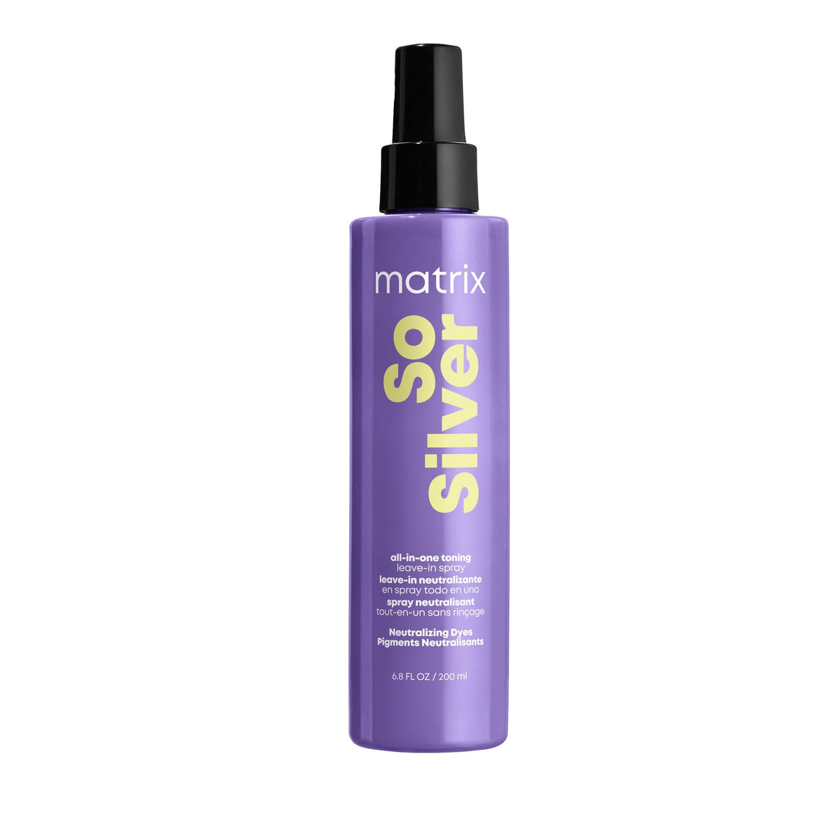 Matrix So Silver Leave-In Toning Spray, 6.8 Fl Oz - Neutralizes Brass, Nourishes Color-Treated Hair