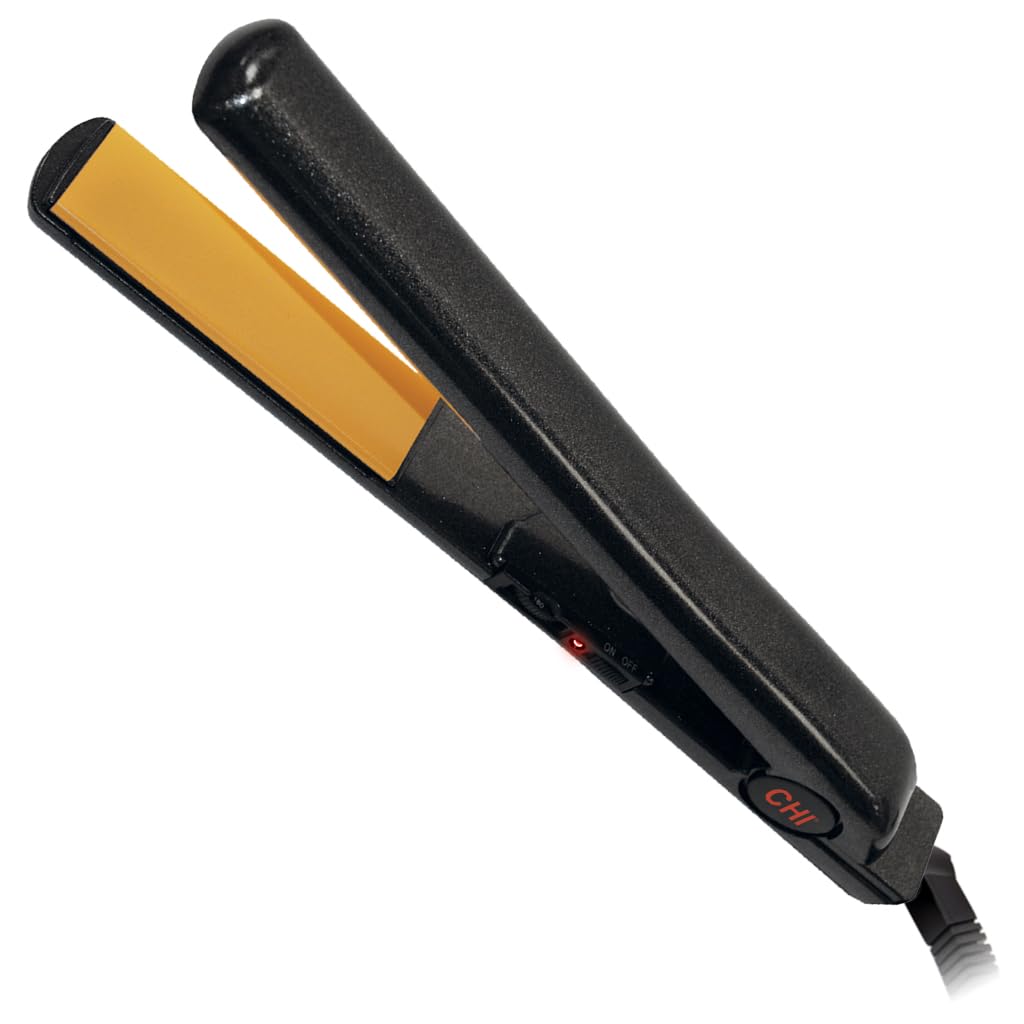 CHI Tourmaline Ceramic Flat Iron - 1&quot; Hair Straightener for Silky Smooth Hair, Onyx Black