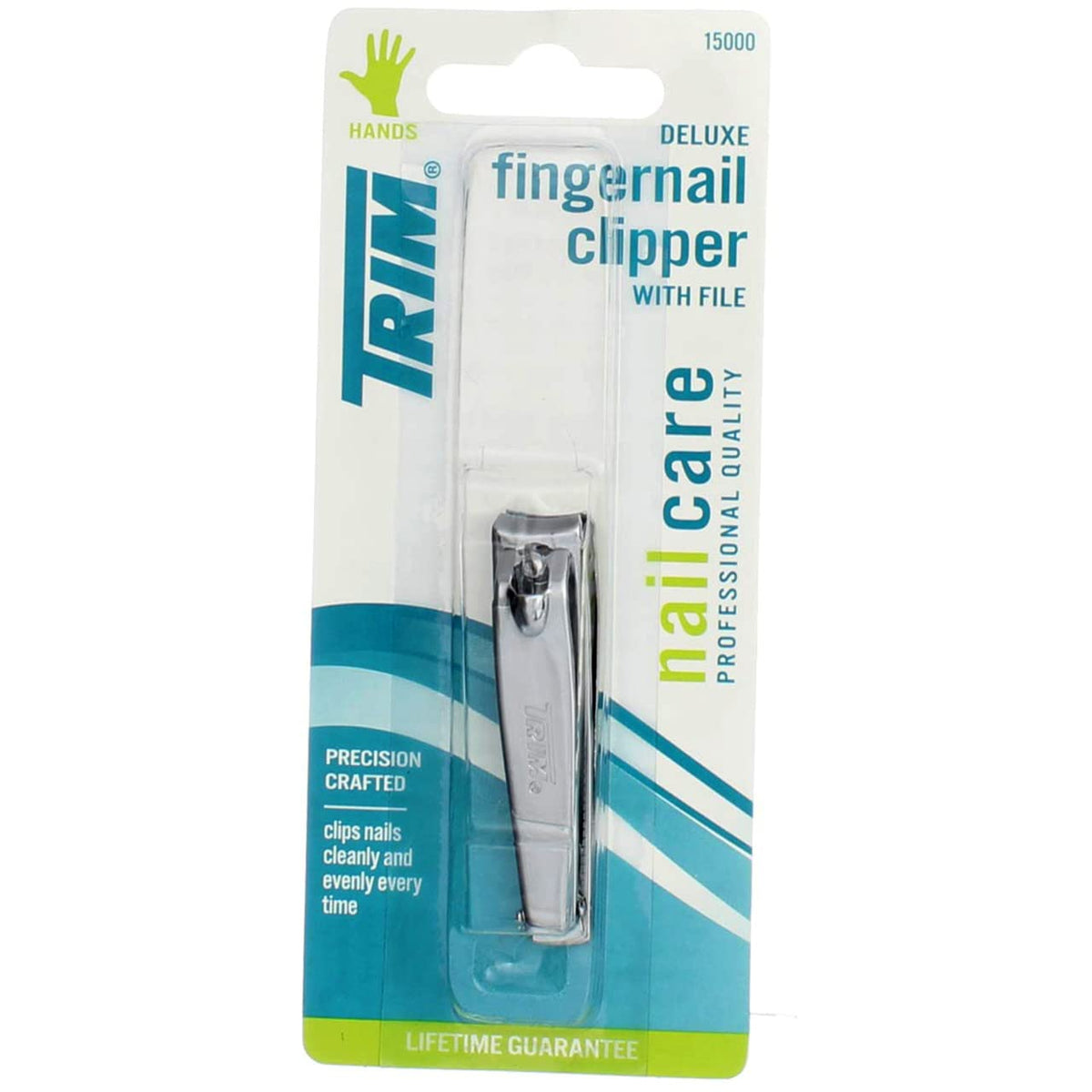 Trim Nailclip Deluxe Fingernail Clipper With File - Silver, 1 Count (Pack Of 1)