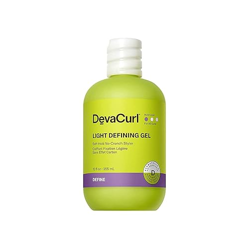 Devacurl Light Defining Gel - Soft Hold, Non-Flaking, All Curl Types, 12 Fl Oz