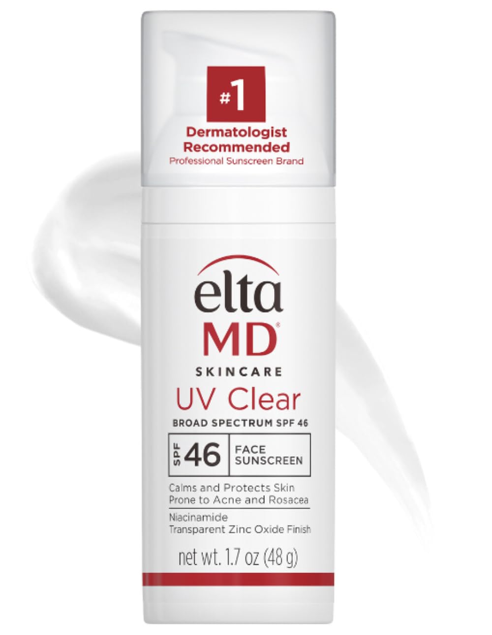 Eltamd Uv Clear Face Sunscreen Spf 46, Oil-Free Zinc Oxide Lotion, 1.7 Oz Pump