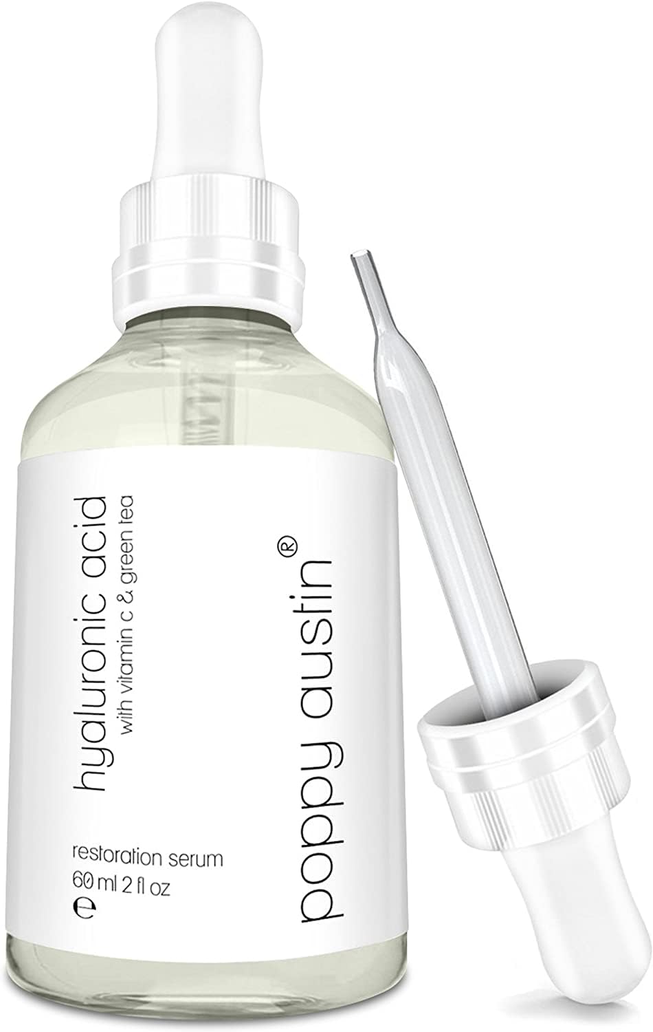 Poppy Austin Hyaluronic Acid Serum - 2Oz, Anti-Aging, Hydrating With Vitamin C, Cruelty-Free