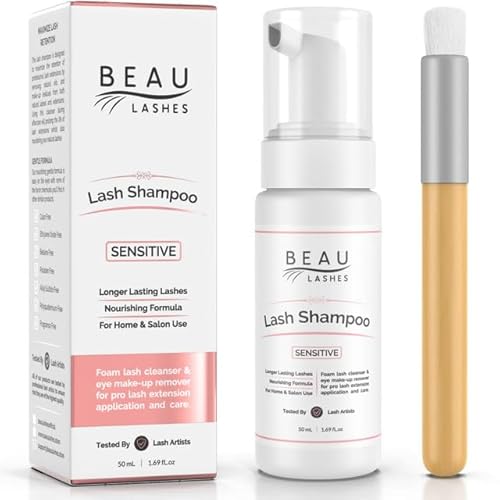 Beau Lashes Korean Eyelash Extension Foam Cleanser Shampoo 150Ml - Oil Free, Paraben & Sulfate Free