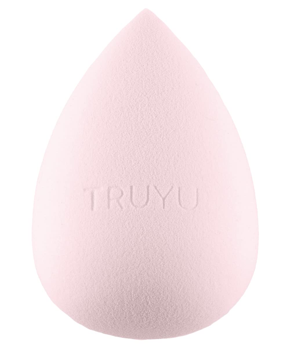 Truyu Professional Beige Sponge For Base Makeup - 1 Count, Polyurethane (Pu), Pink