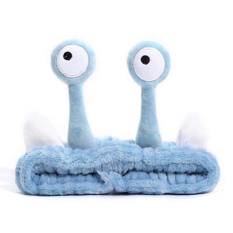 Hofar Microfiber Face Wash Headband - Cute Cartoon Hairband In Blue, One Size