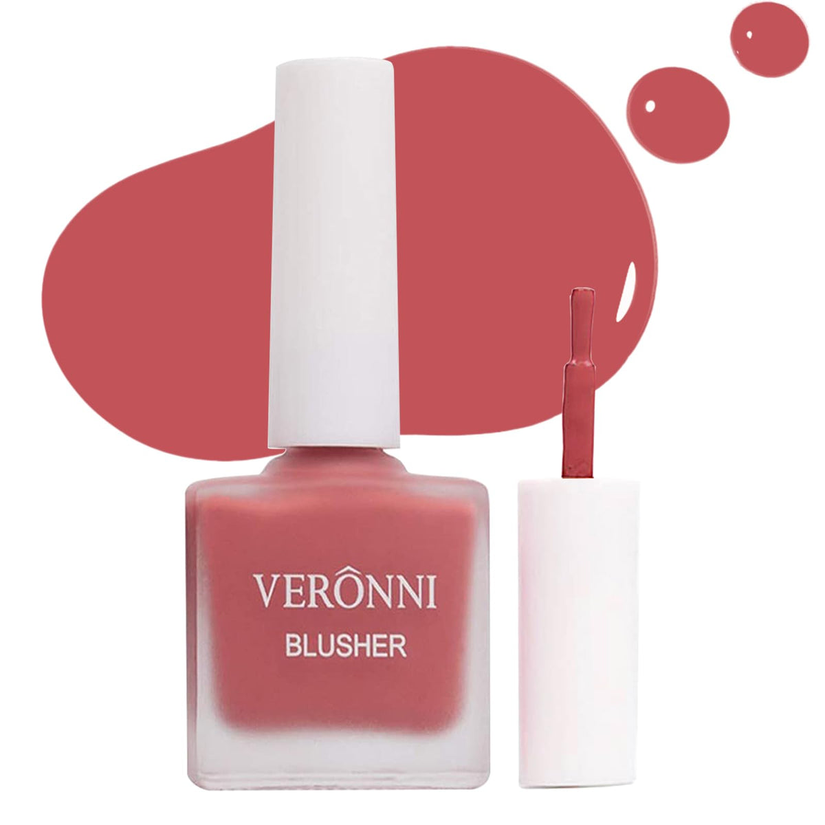 Veronni Liquid Blush - Vegan Waterproof Blusher For Shimmery Finish, 0.42 Ounce (#404)