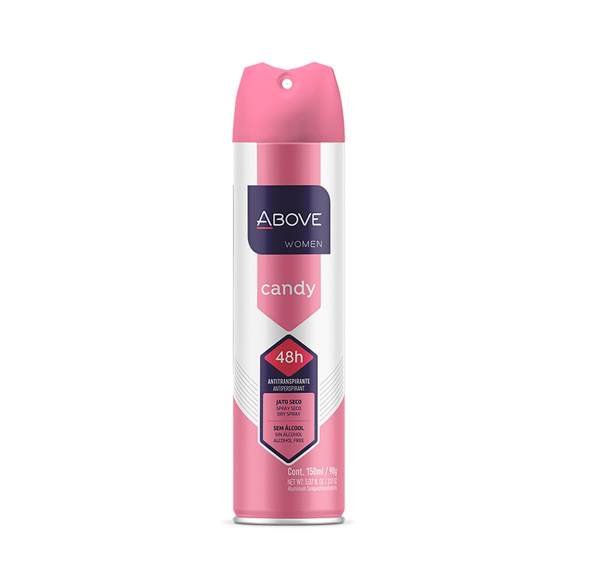 Above 48 Hours Antiperspirant Deodorant, Candy Scent, Dry Spray, 5.07 Fl Oz For Women