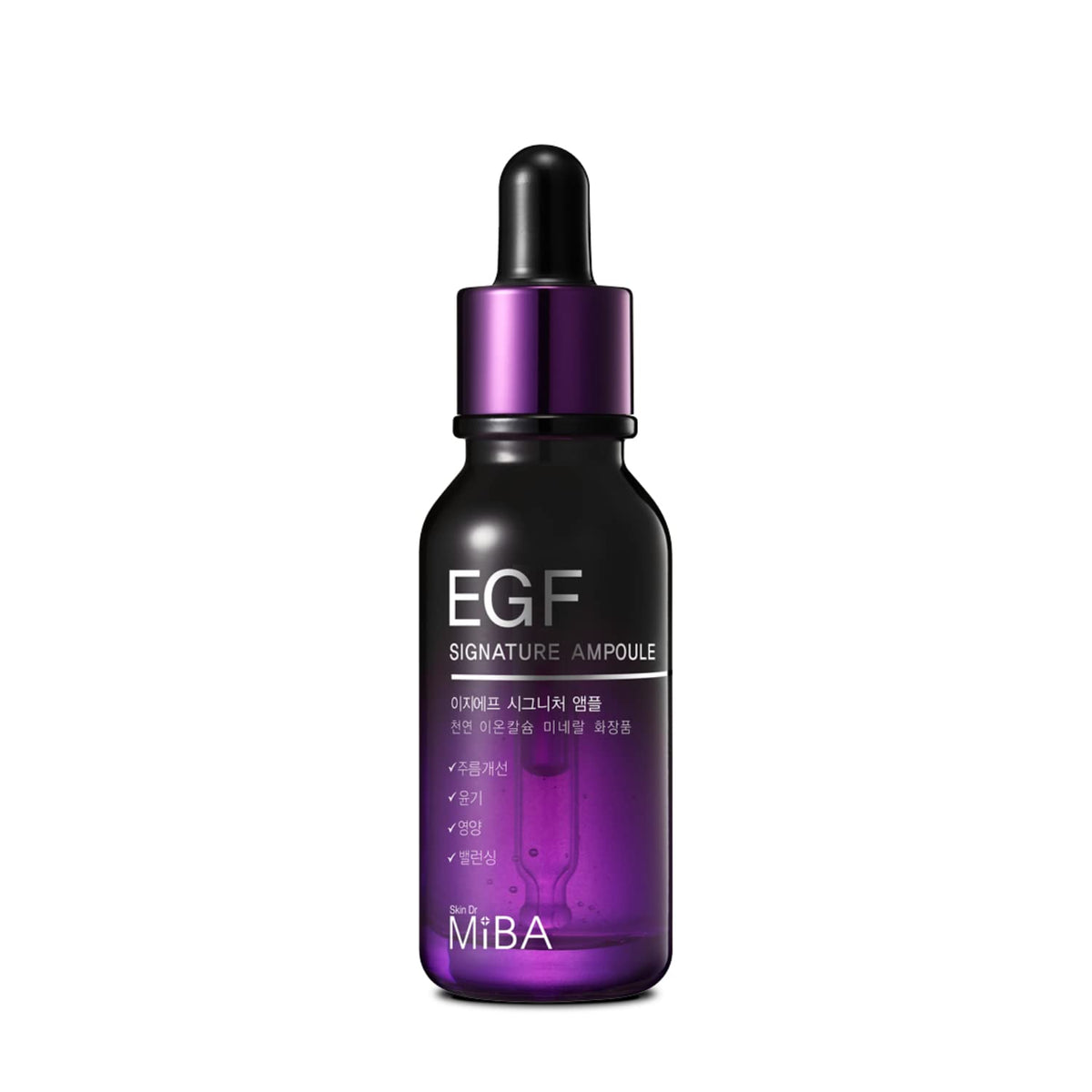 Miba Egf Signature Ampoule 20Ml - Night Serum With Egf Peptides, Watery Light Texture