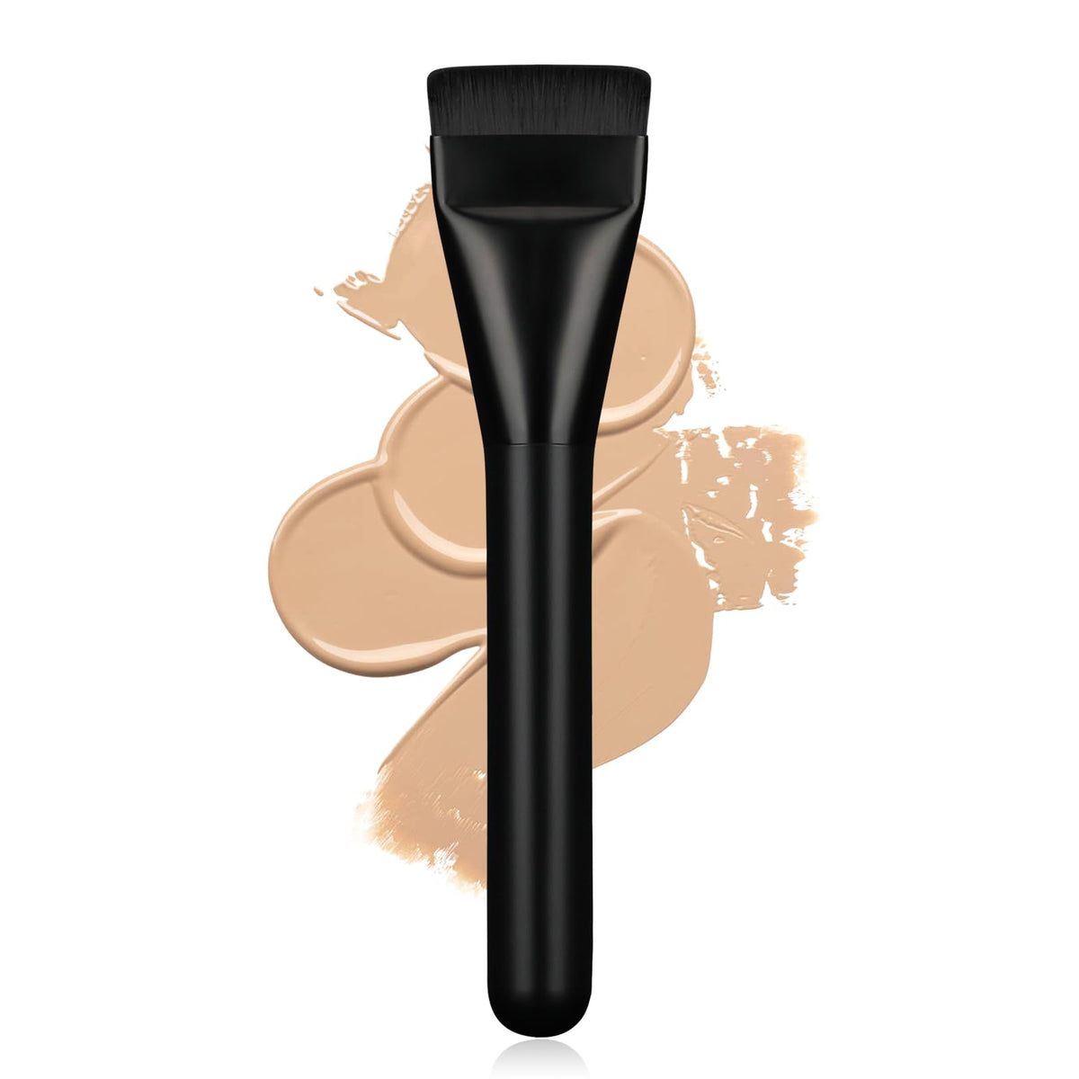 Beautyfactor Flat Foundation Brush - Korean Makeup Spatula For Liquid Foundation, Black