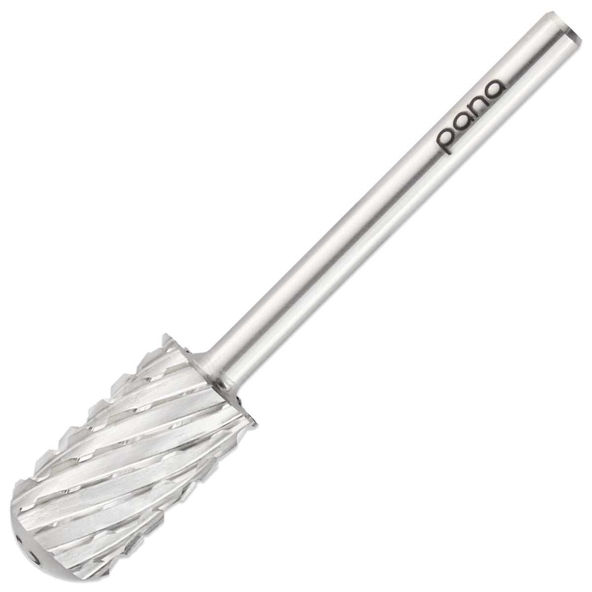 Pana Large Barrel Nail Drill Bit - 3/32&quot; Shank, Silver, 3X Coarse Grit For Acrylic &