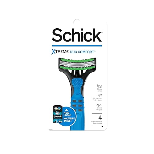 Schick Xtreme 3 Eco Men'S Disposable Razors - 4 Count, 2 Pack, Silver Plastic Blades