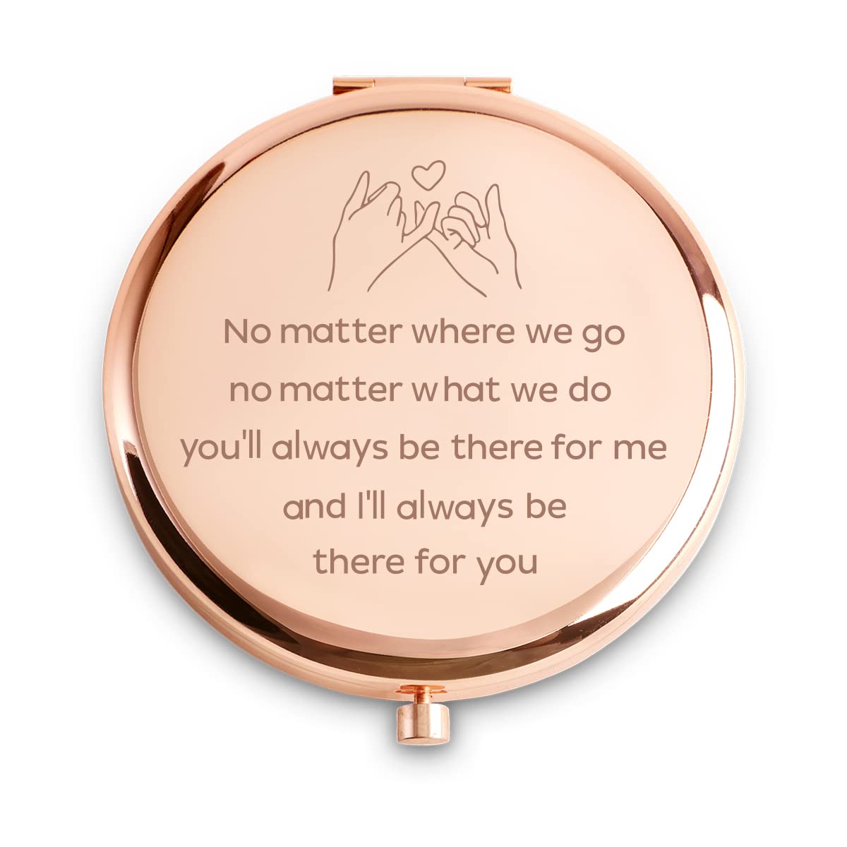 Mllxx Personalized Engraved Compact Mirror - Unique Friendship Gift For Women, Girls, And Besties