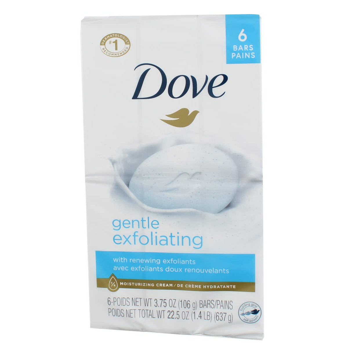 Dove Beauty Bar - Gentle Exfoliating Soap For Softer Skin, 6 Bars, 3.75 Oz Each