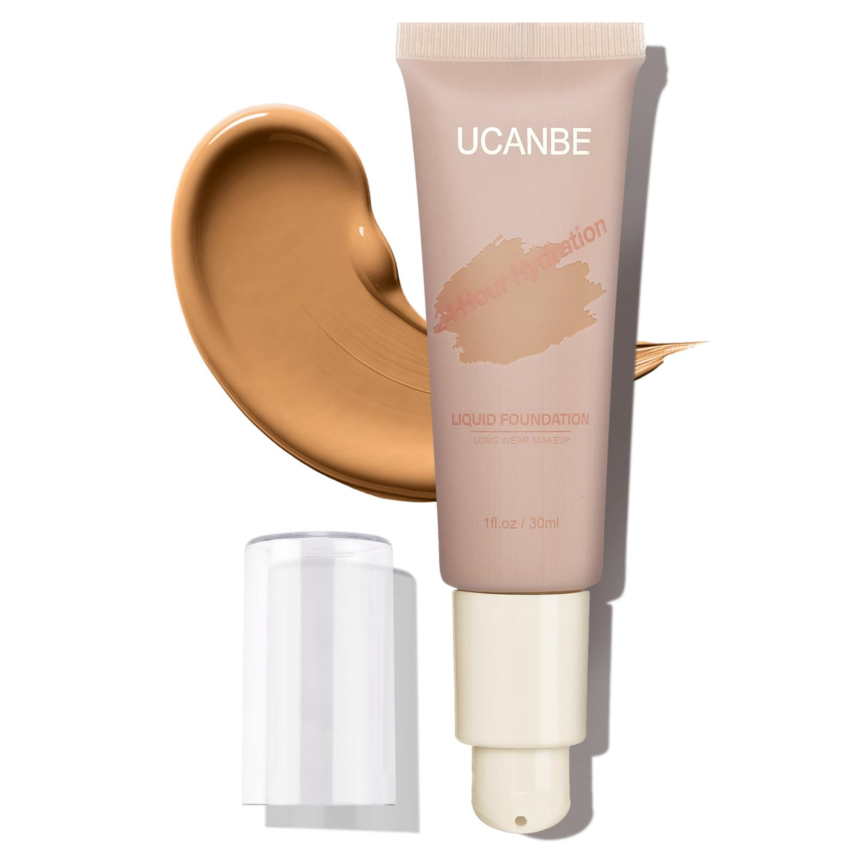 Ucanbe Matte Liquid Foundation, Medium To Full Coverage, Waterproof, Cashew, 1.83 Oz