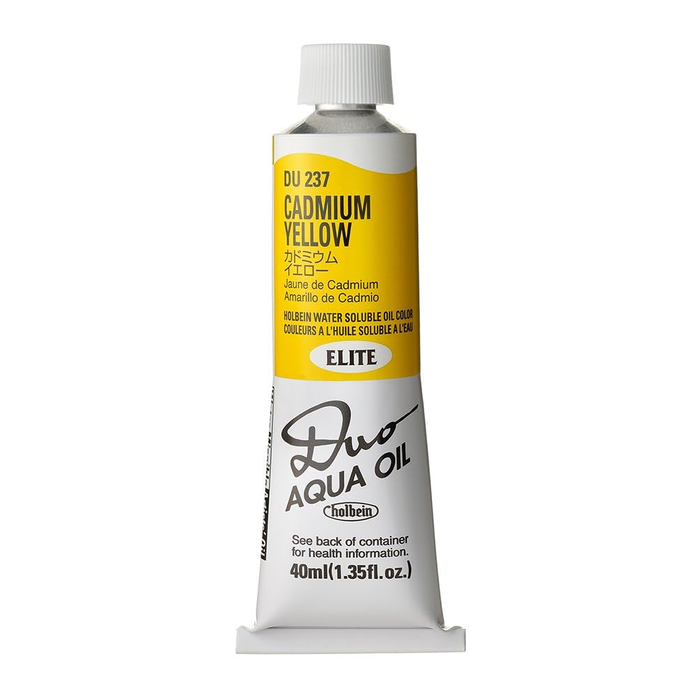 Holbein Duo Watersoluble Oil Colors - Cadmium Yellow 40Ml Tube - Yellow Art Paint