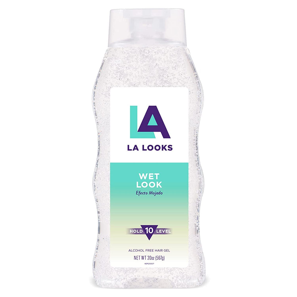 LA Looks Gel #10 Wet Looks - 20 Oz Clear Gel (2 Pack) for Strong Hold & Shine