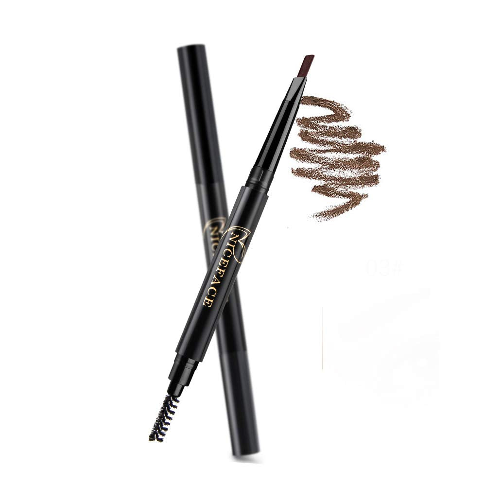 Niceface Coffee Eyebrow Pencil - Double Ended, Precision, Waterproof, Cruelty-Free #3