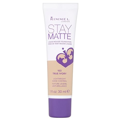 Rimmel London Stay Matte Liquid Mousse Foundation 30Ml - 103 True Ivory, 2 Pack