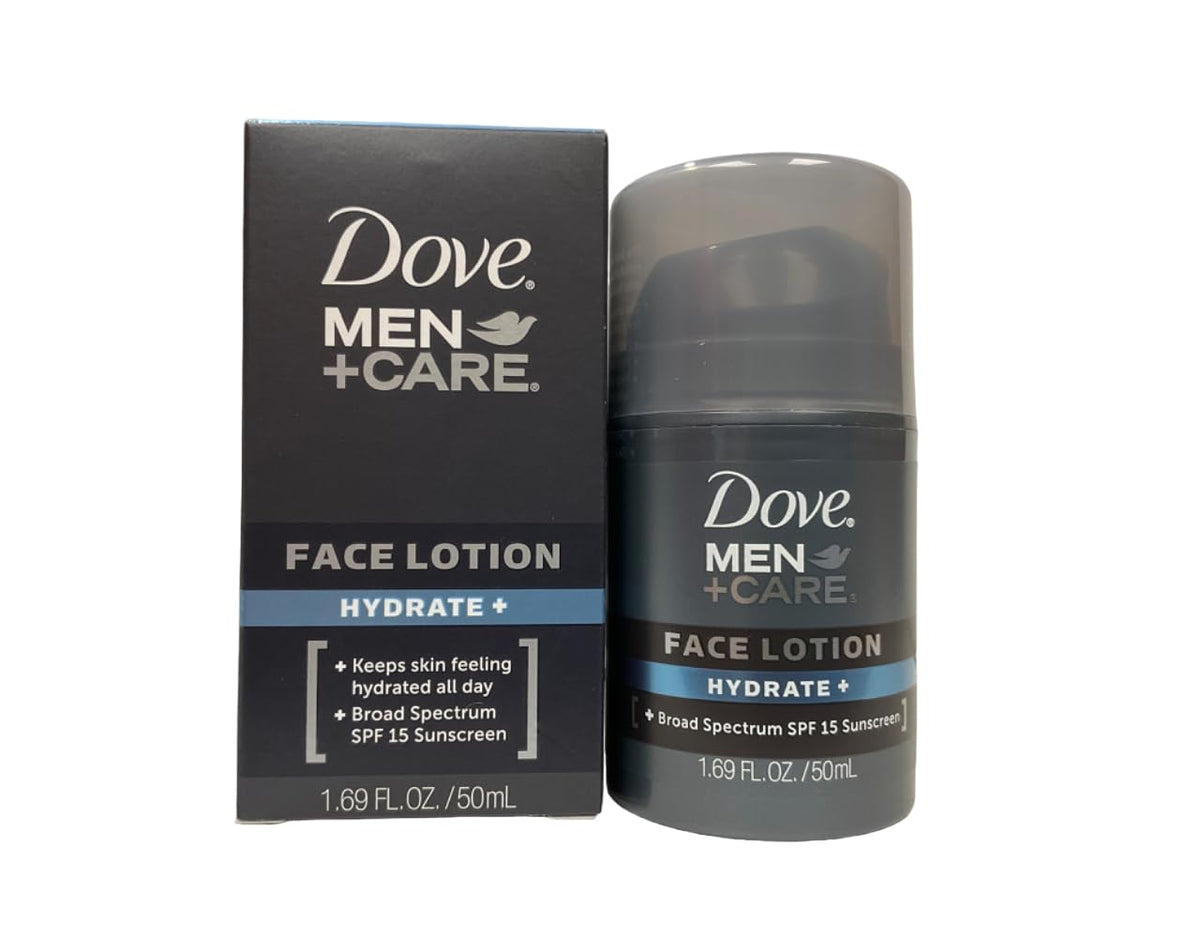 Dove Men + Care Hydrate + Spf 15 Sunscreen Face Lotion, 1.69 Oz, Pack Of 3