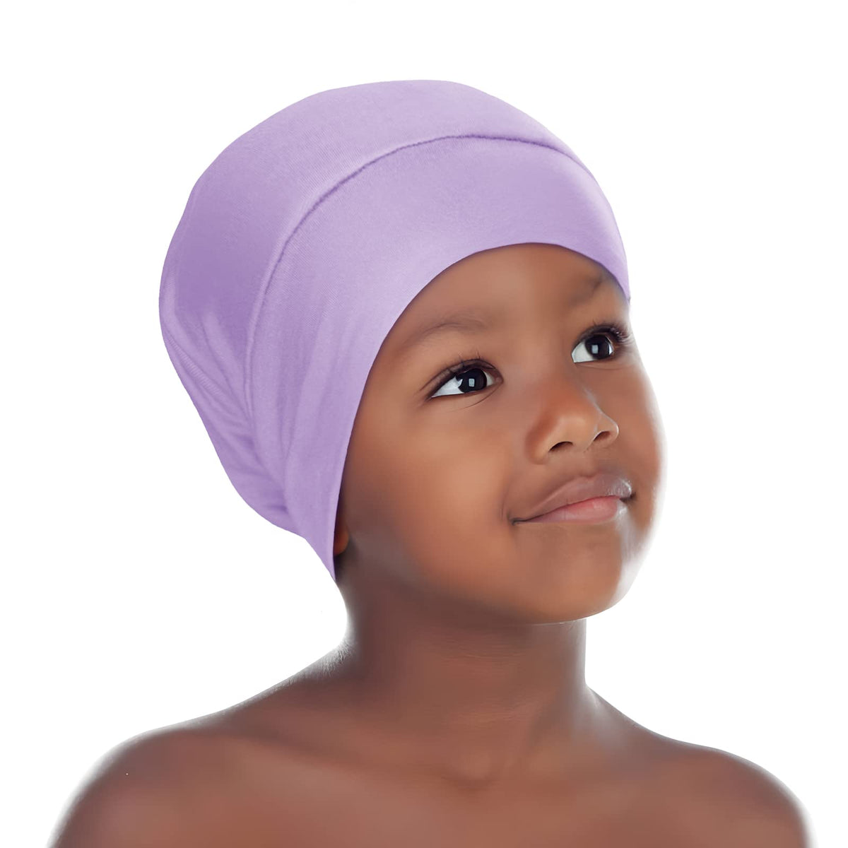 Olesilk Toddler Silk Bonnet - Light Purple Sleep Cap For Kids Hair Care