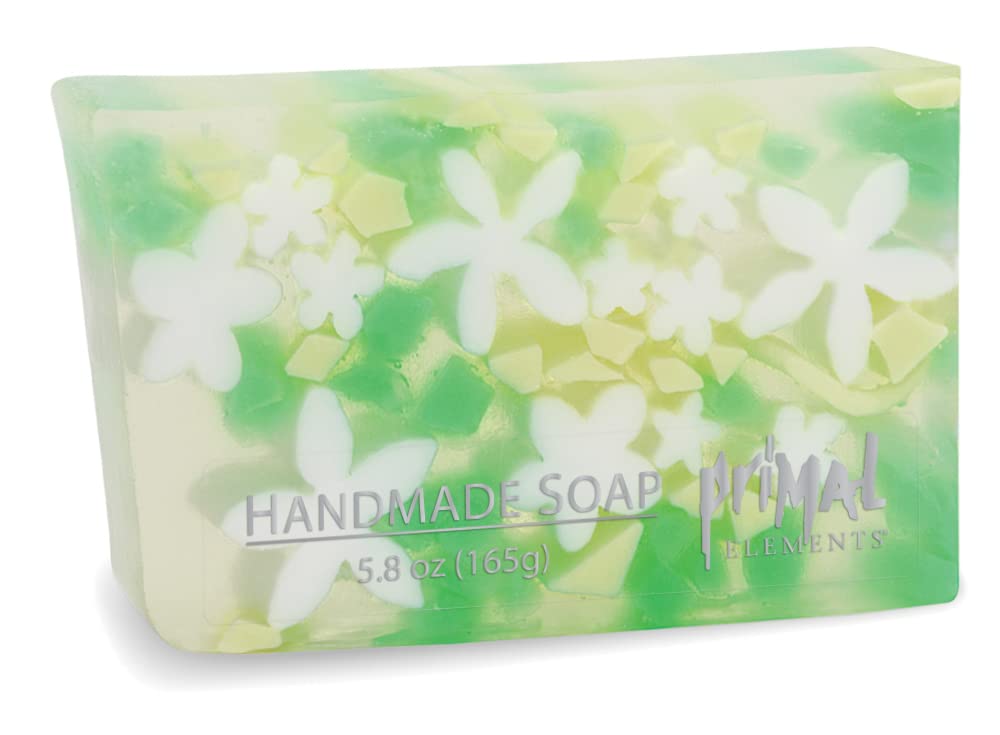 Primal Elements Plumeria Bar Soap, 5.8 Oz - Luxurious Wrapped Soap For Skin Care