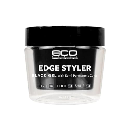 Styler Ecoco Eco Pomade Black Gel, Semi-Permanent Color, Strong Hold, 3 Oz