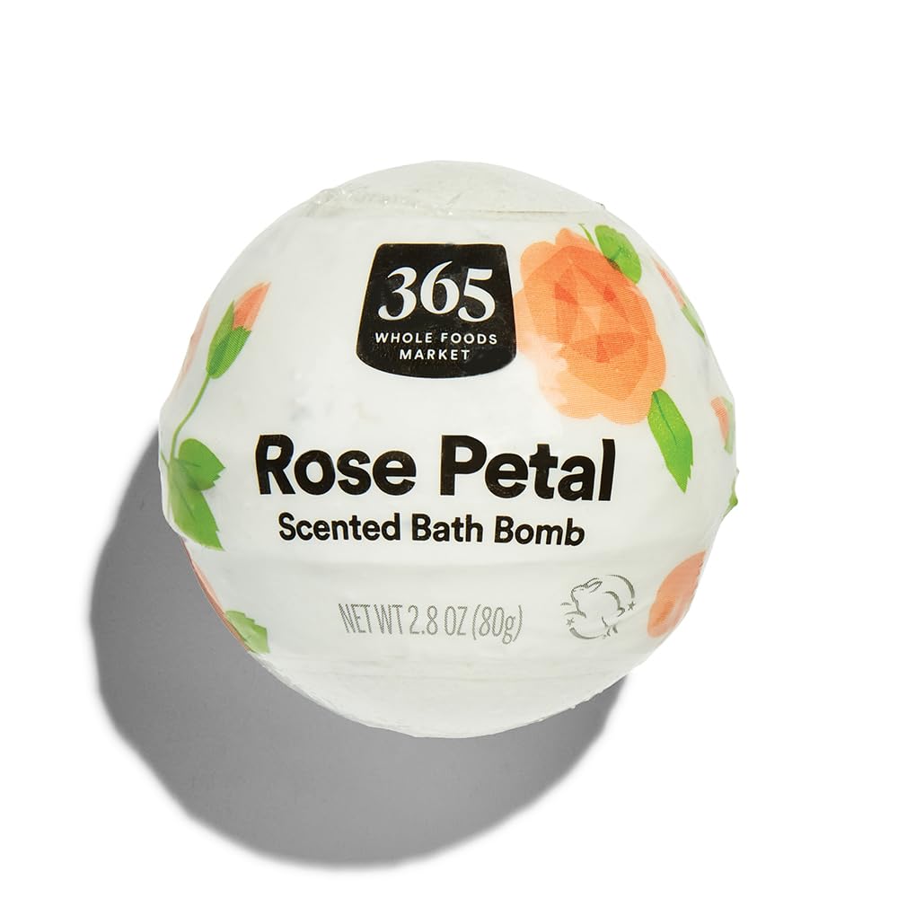 Whole Foods Market Bath Bomb Fizz Rose Petal - 2.3 Ounce, Relaxing Bath Essential