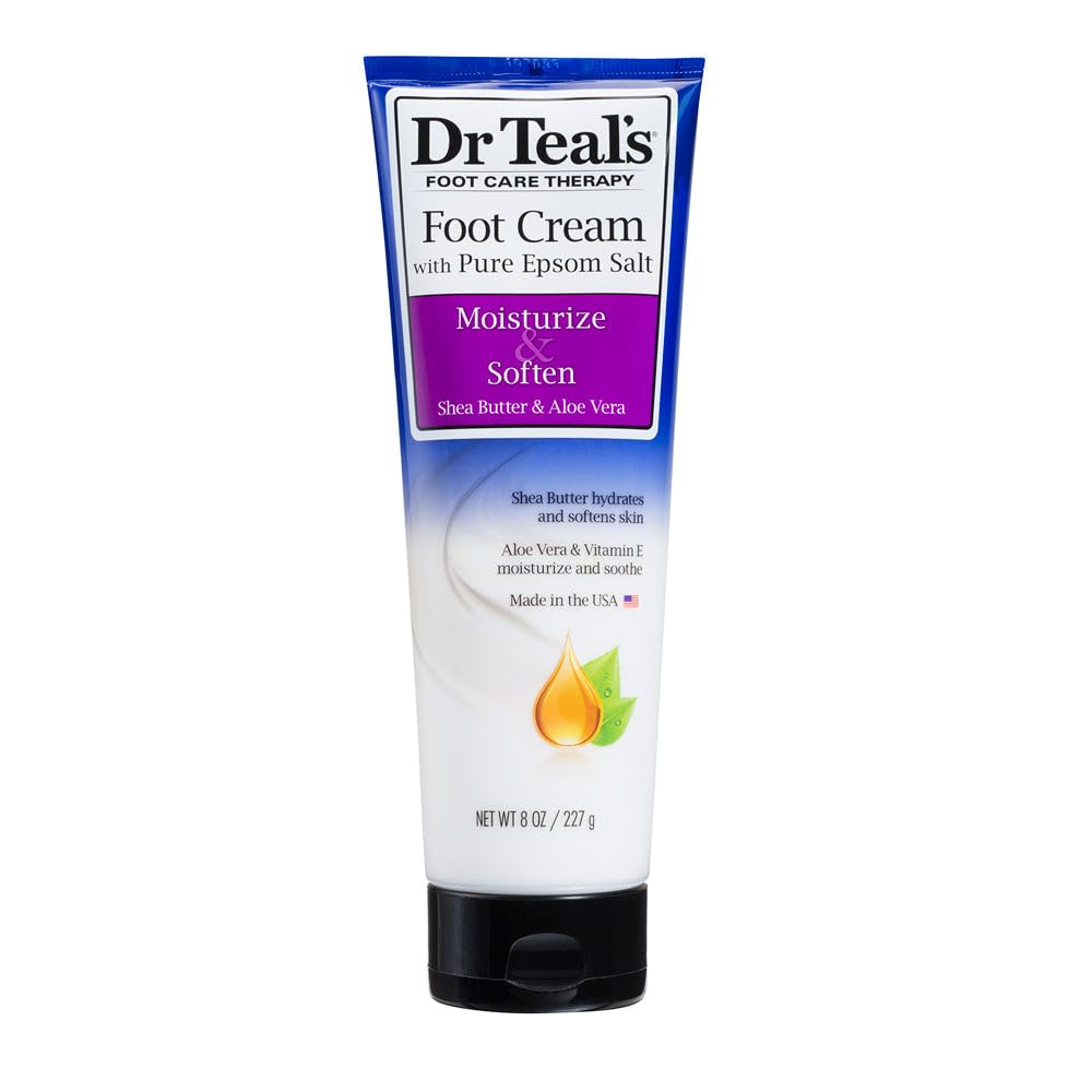 Dr Teal'S Epsom Salt Foot Cream With Shea Butter & Aloe Vera - 8 Oz For Women